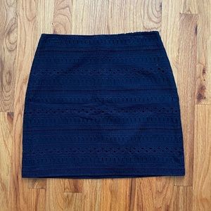 Gap Navy Eyelet Miniskirt, size 2